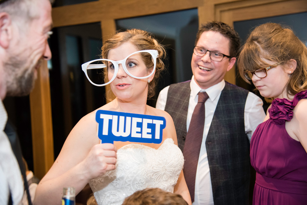Bride With Photo Booth Props