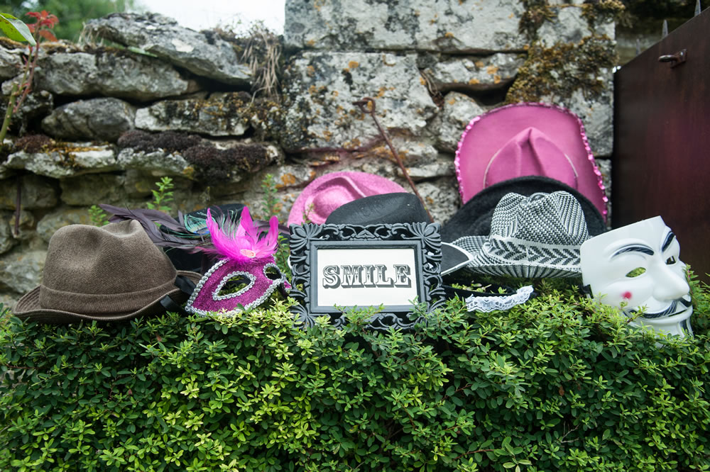 Wedding Photo Booth Props on Bush