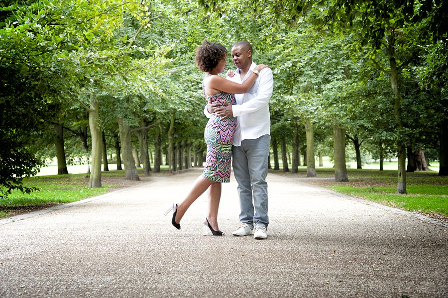 Bride and groom with heads together