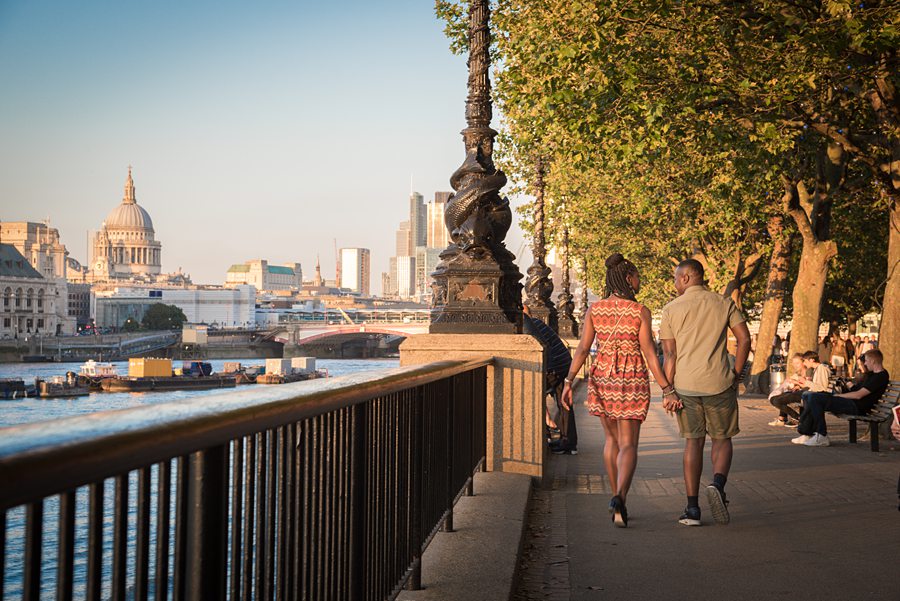 Bride and groom with heads together