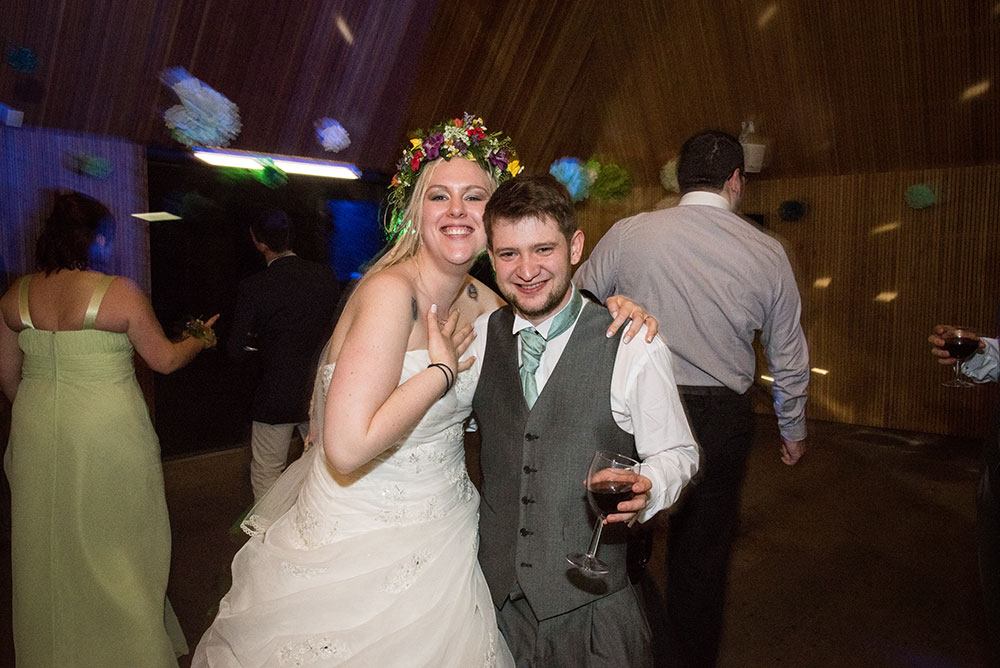 Bride and groom on the dancefloor