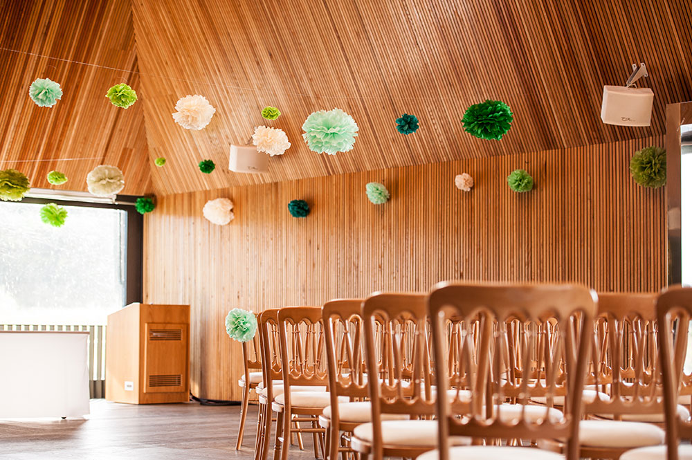 Room set up for wedding ceremony