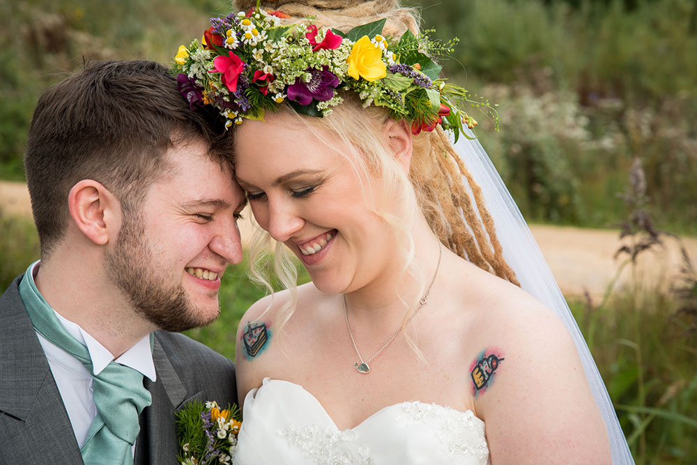 Couple laughing together