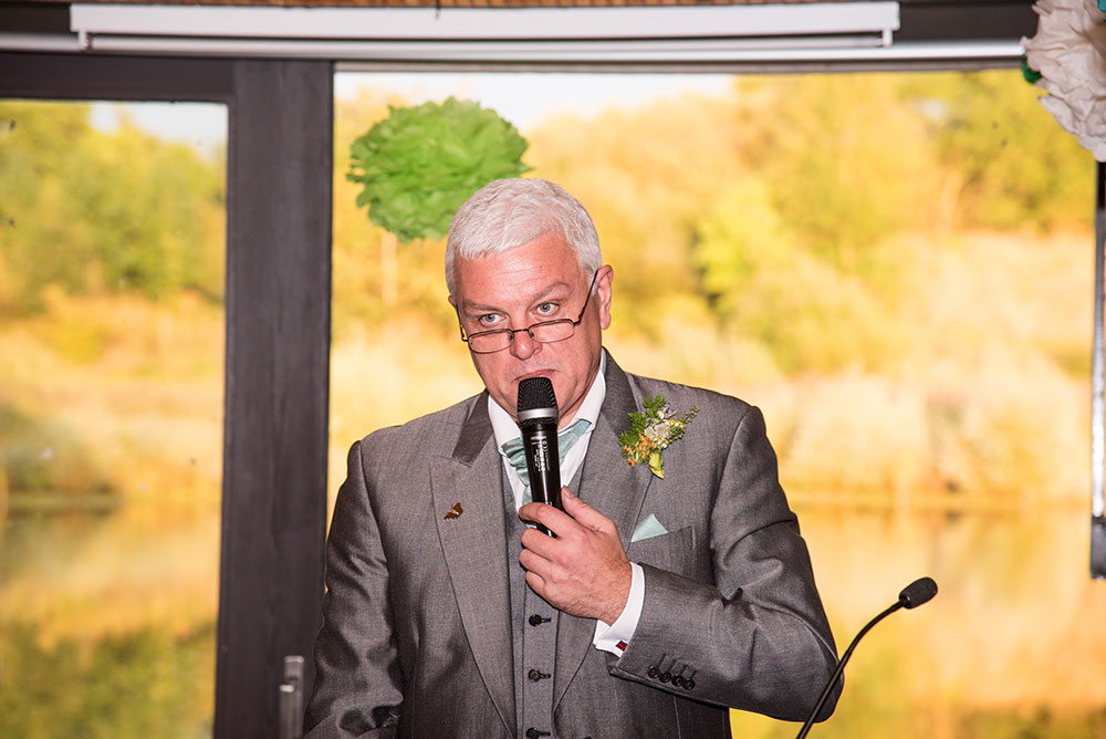 Father of the bride during his speech