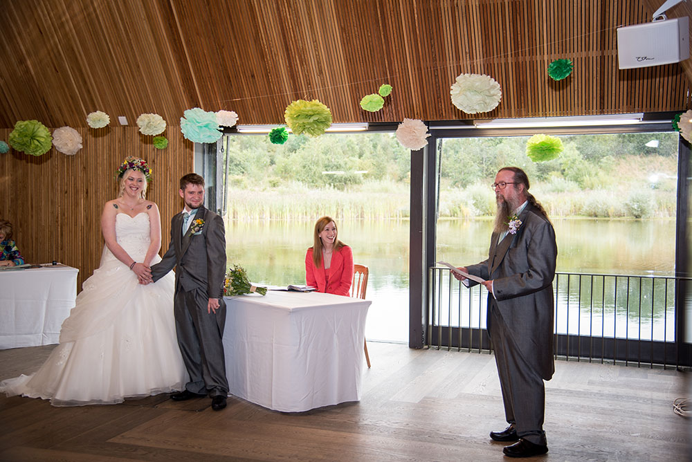 Guest reading during ceremony