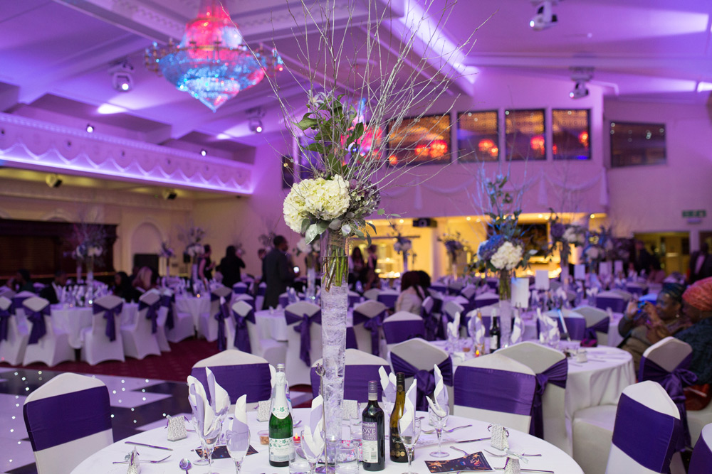 The wedding reception set up at Chak89