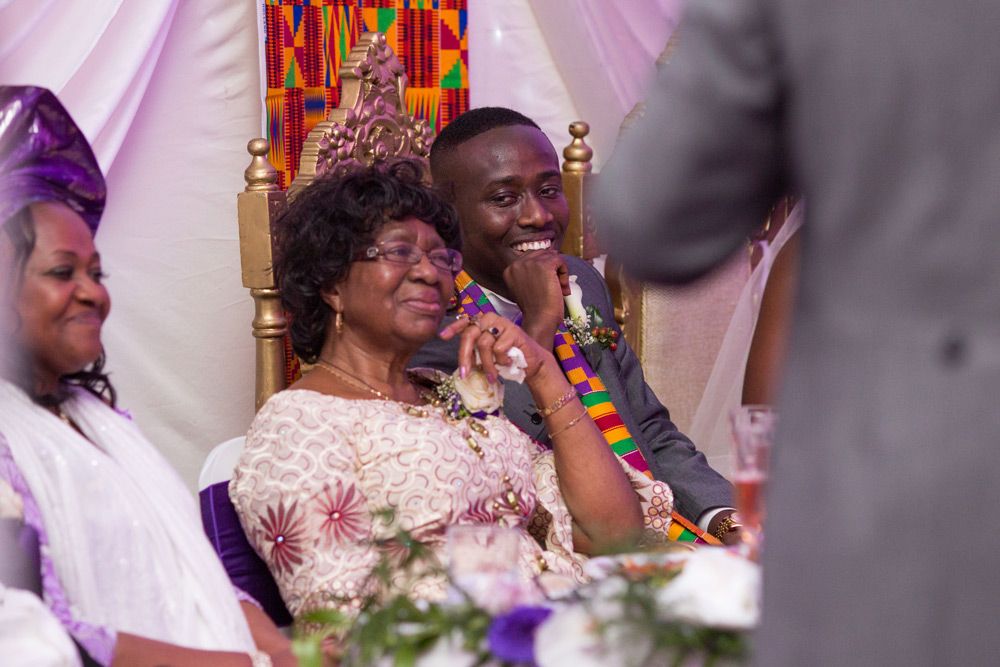 Grandmother reacting to speeches