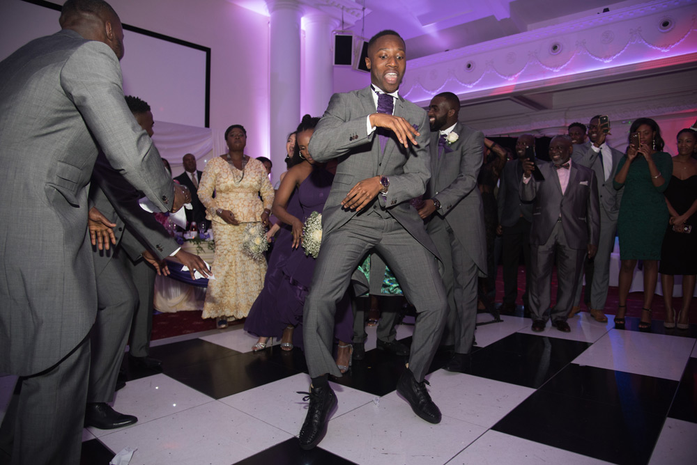 Groomsmen dancing