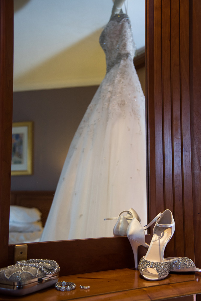 Wedding dress with accessories