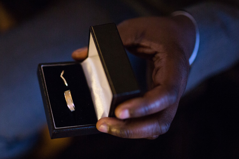 Wedding rings in box