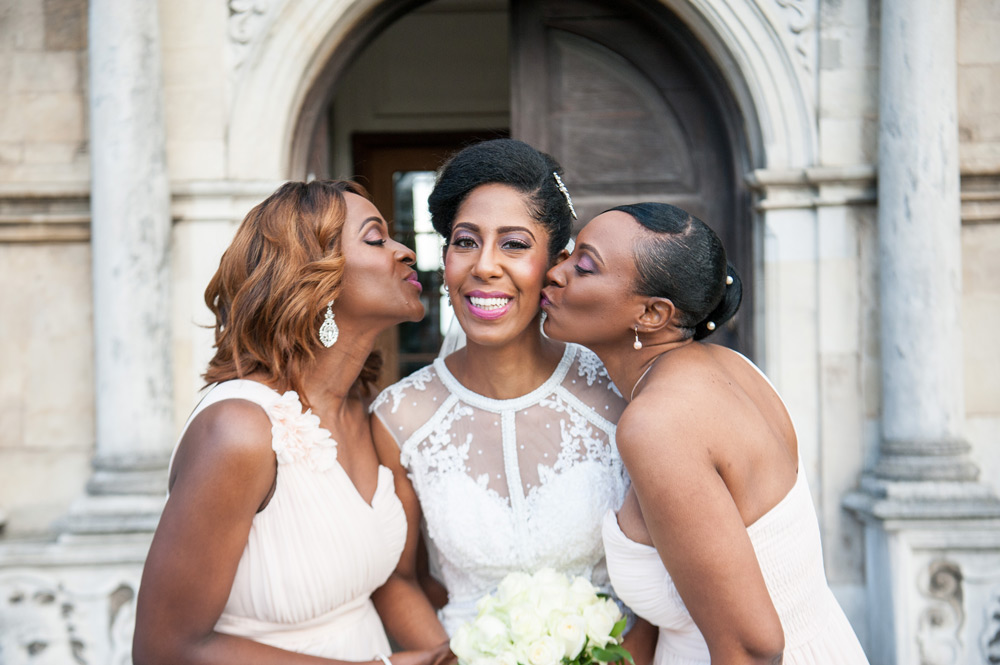 Bride and bridesmaids portrait