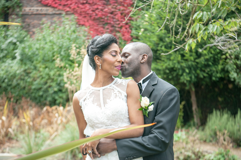Couple snuggling during portrait session