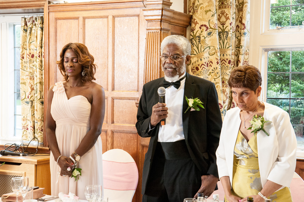 Groom&rsquo;s father saying prayers
