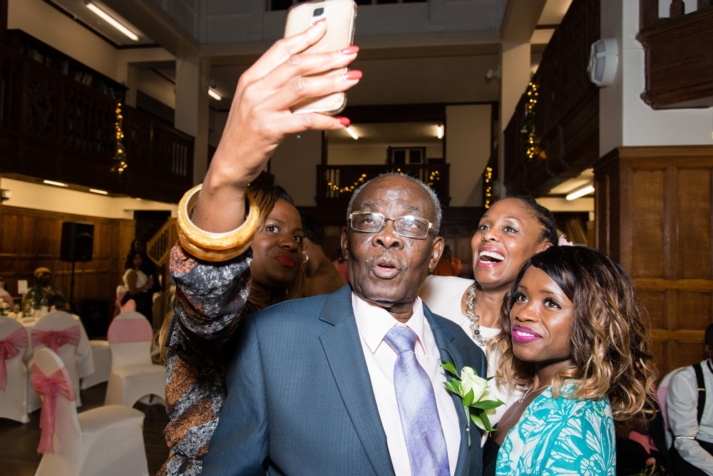 Grandad and grandchildren selfie