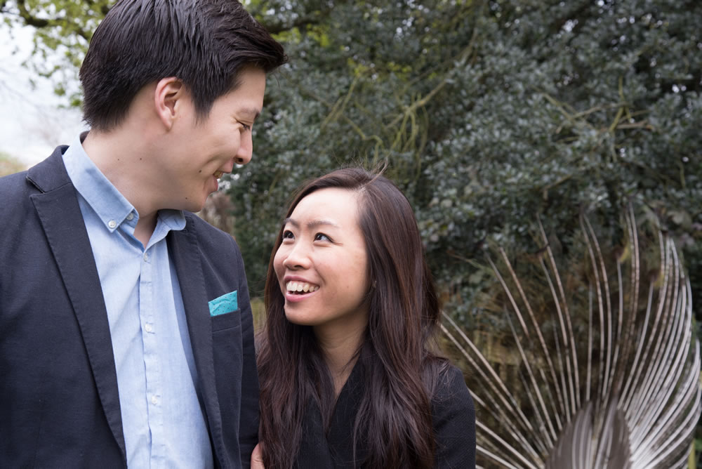 Couple looking at each other