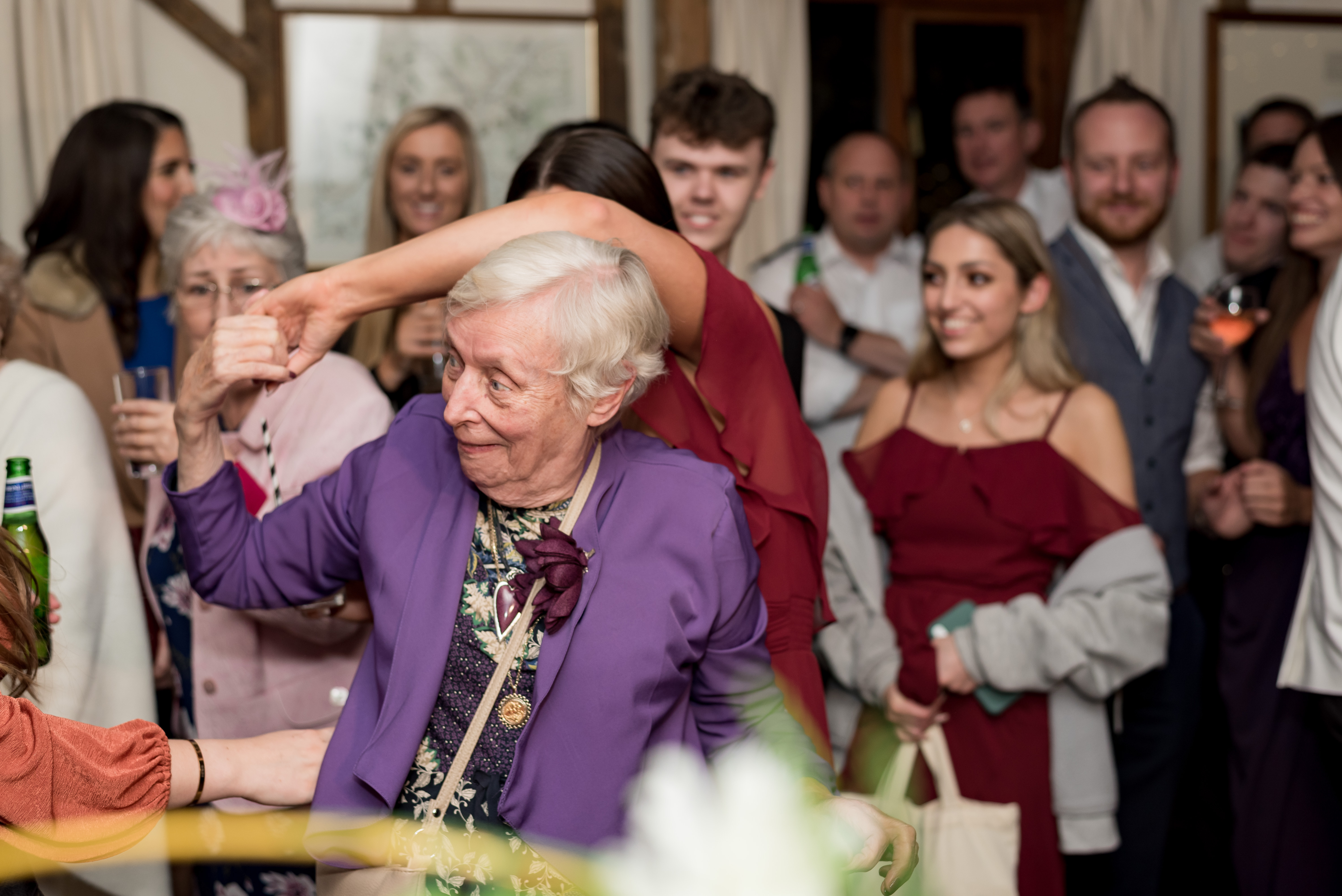 Bride&rsquo;s grandmother on the dancefloor