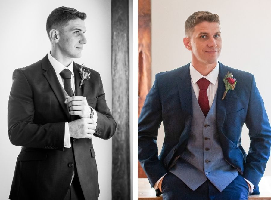Photos of groom before the wedding