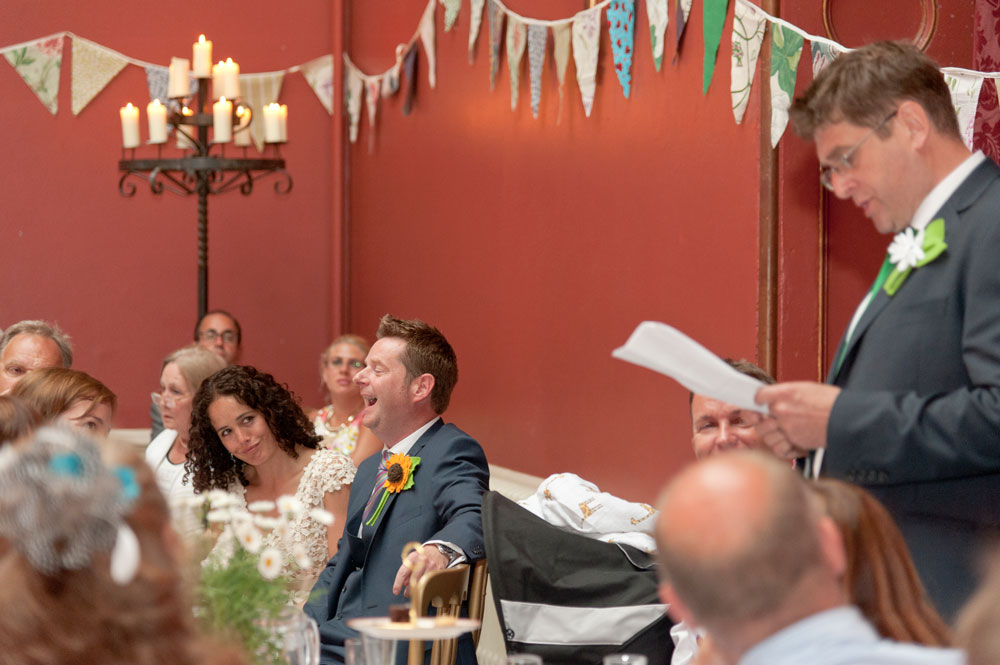 Best man during his speech