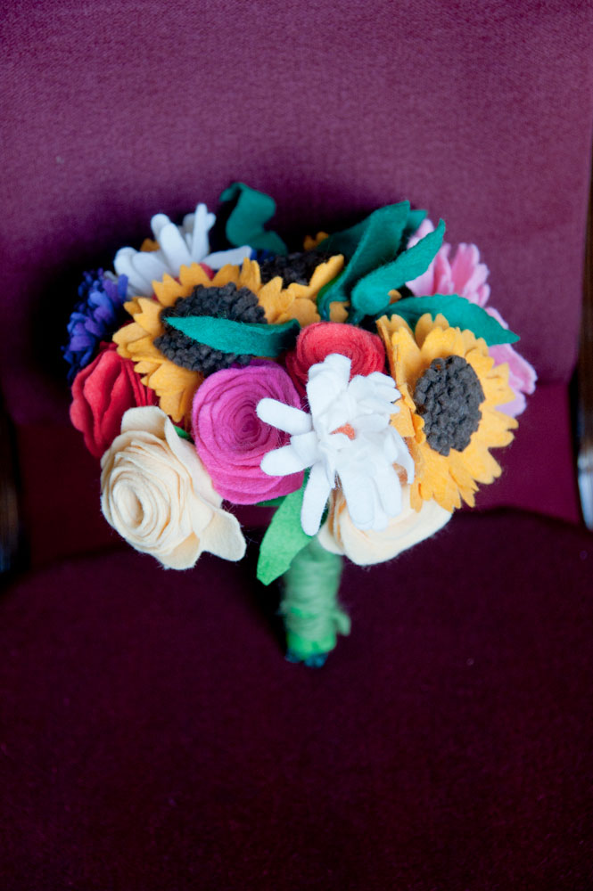 Felt wedding bouquet