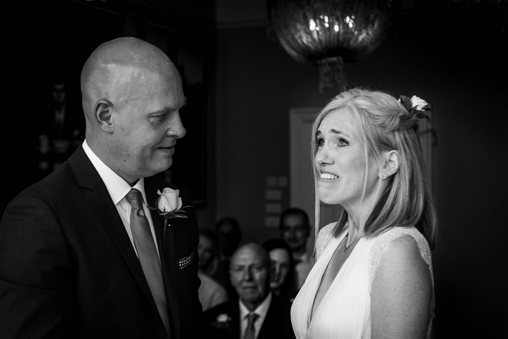 Bride getting emotional