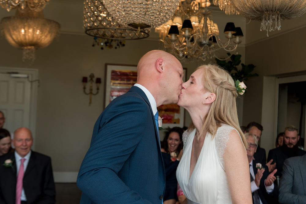 Couple’s first kiss