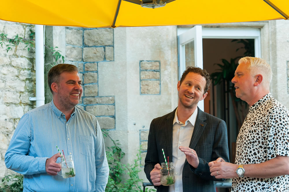 Guests talking