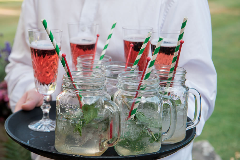 Tray of cocktails