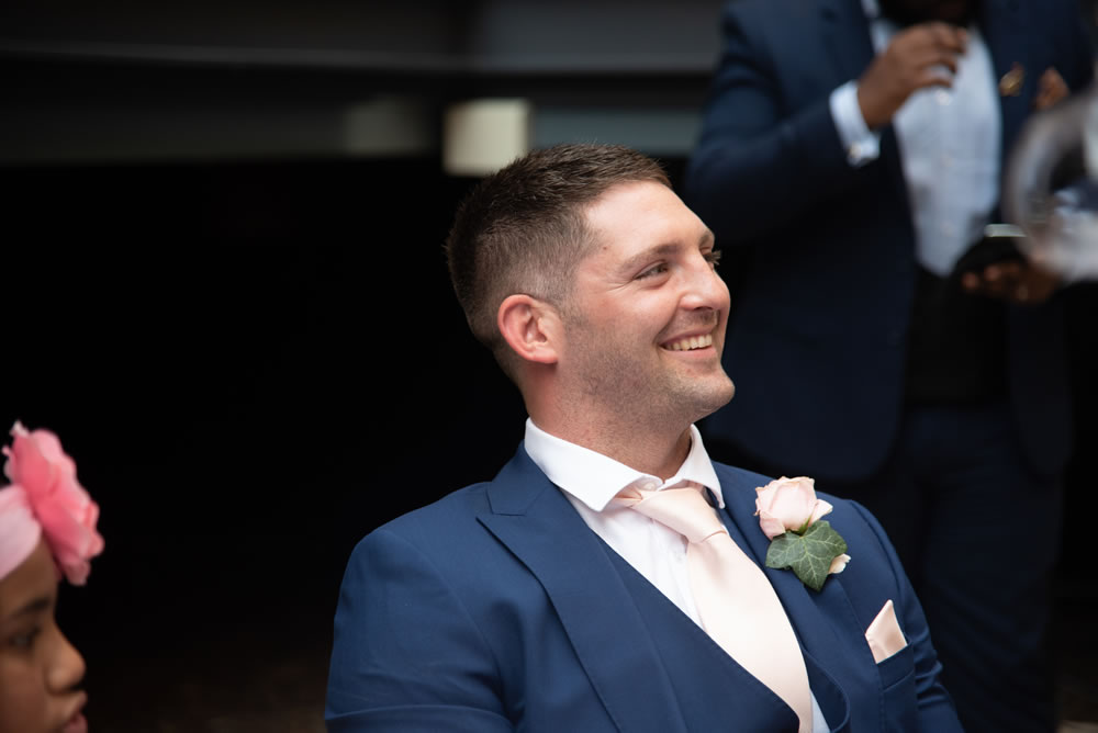 Best man smiling