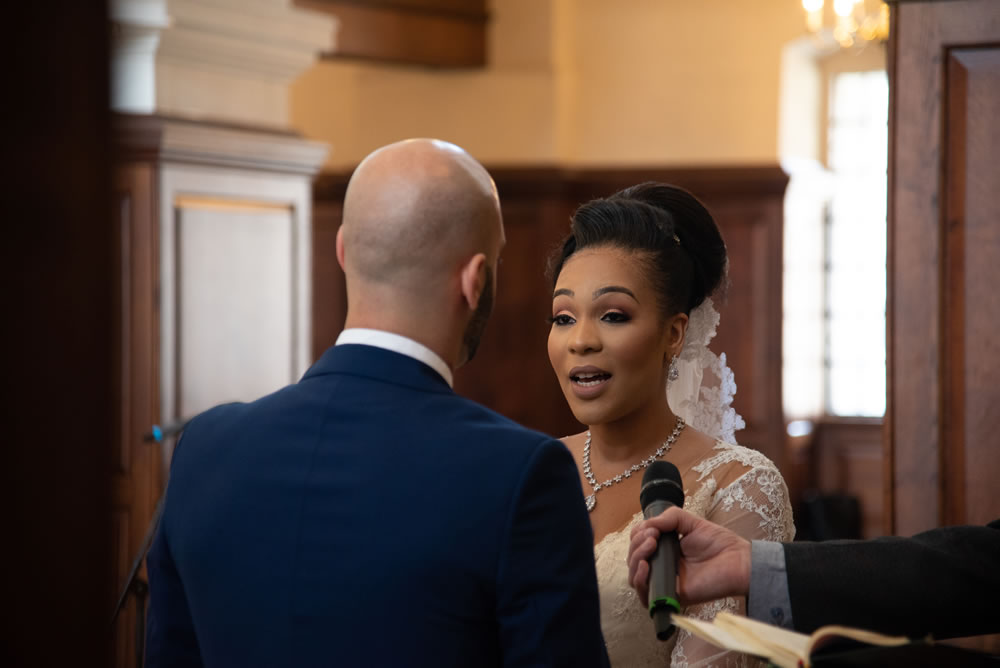 Couple exchanging their vows