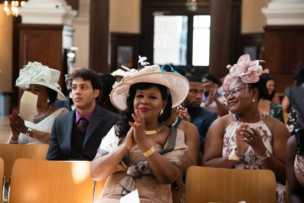 Mother of the bride applauding