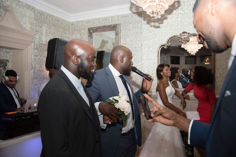 MC with bouquet catcher