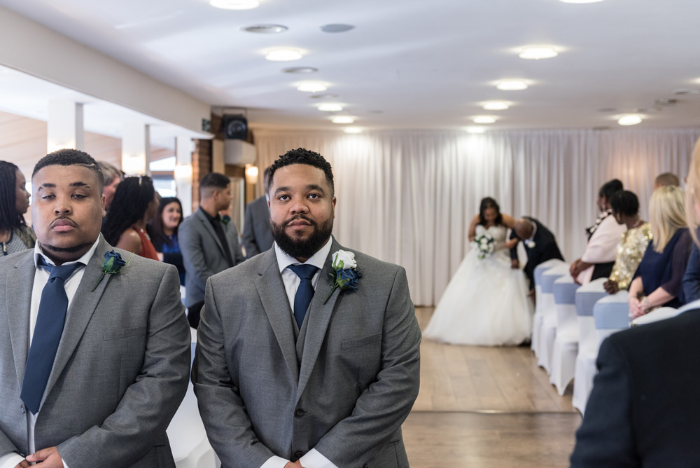 Groom stood at altar